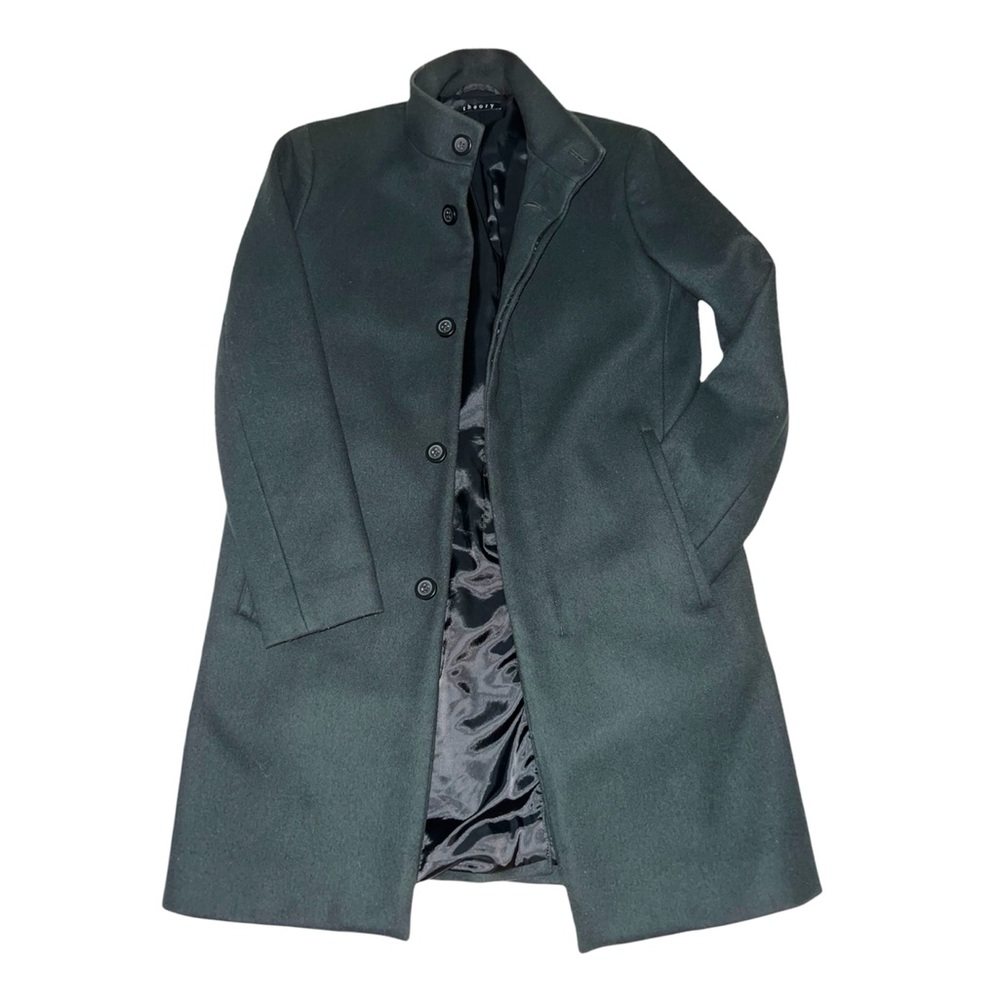 Theory small mens emerald green peacoat BEAUTY!